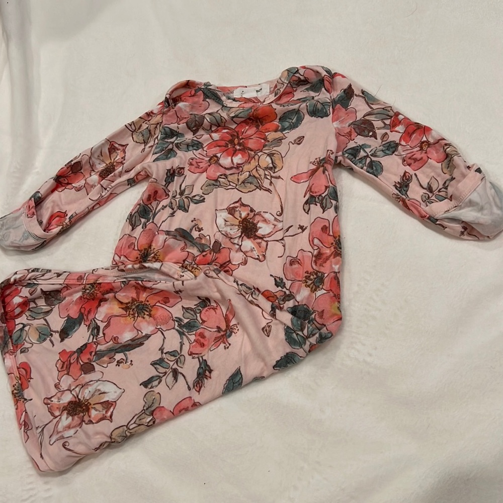 Angel dear floral knitted gown